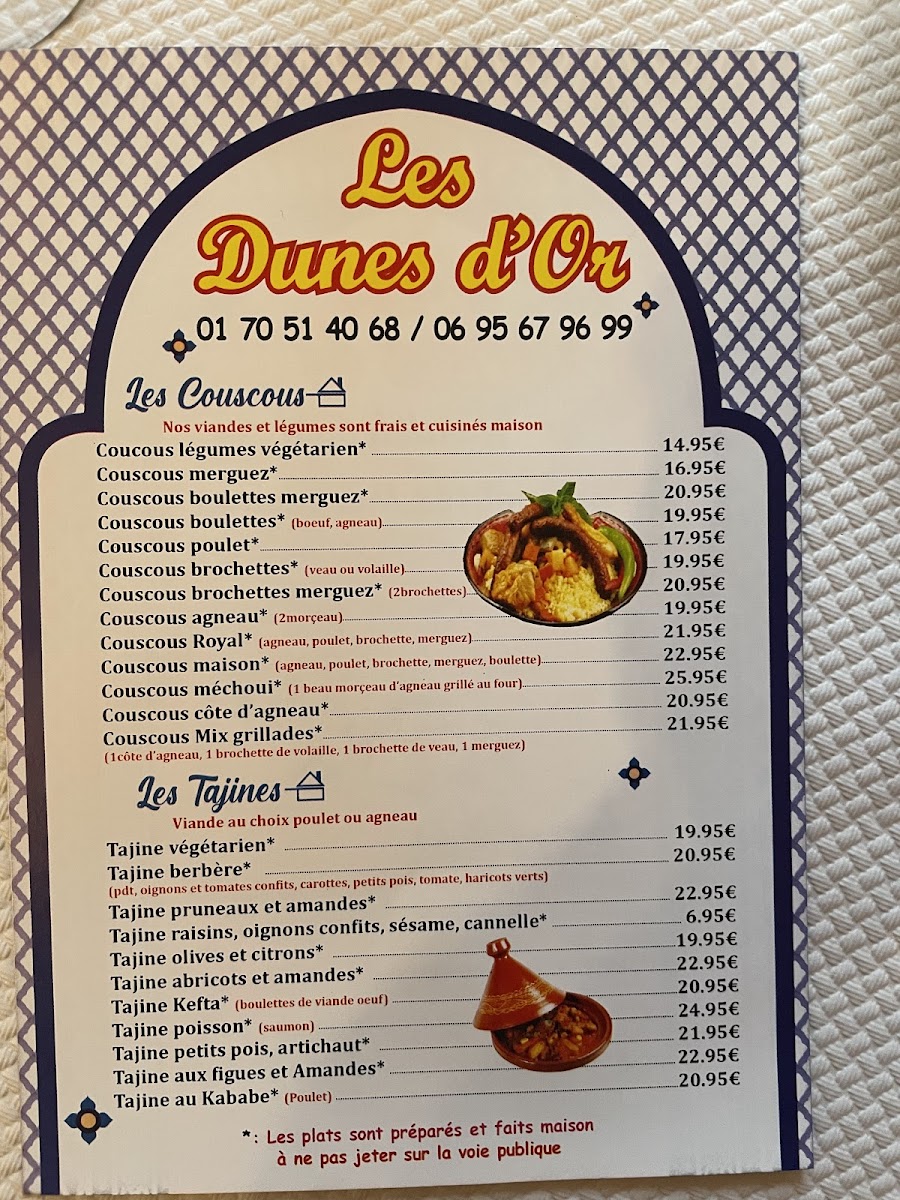 Menu Les Dunes D'or Couscous-4