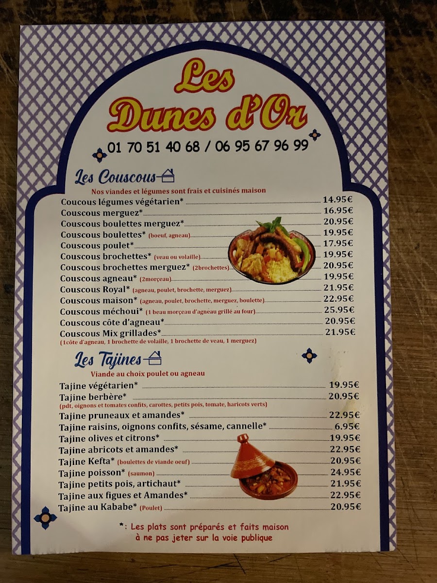 Menu Les Dunes D'or Couscous-5