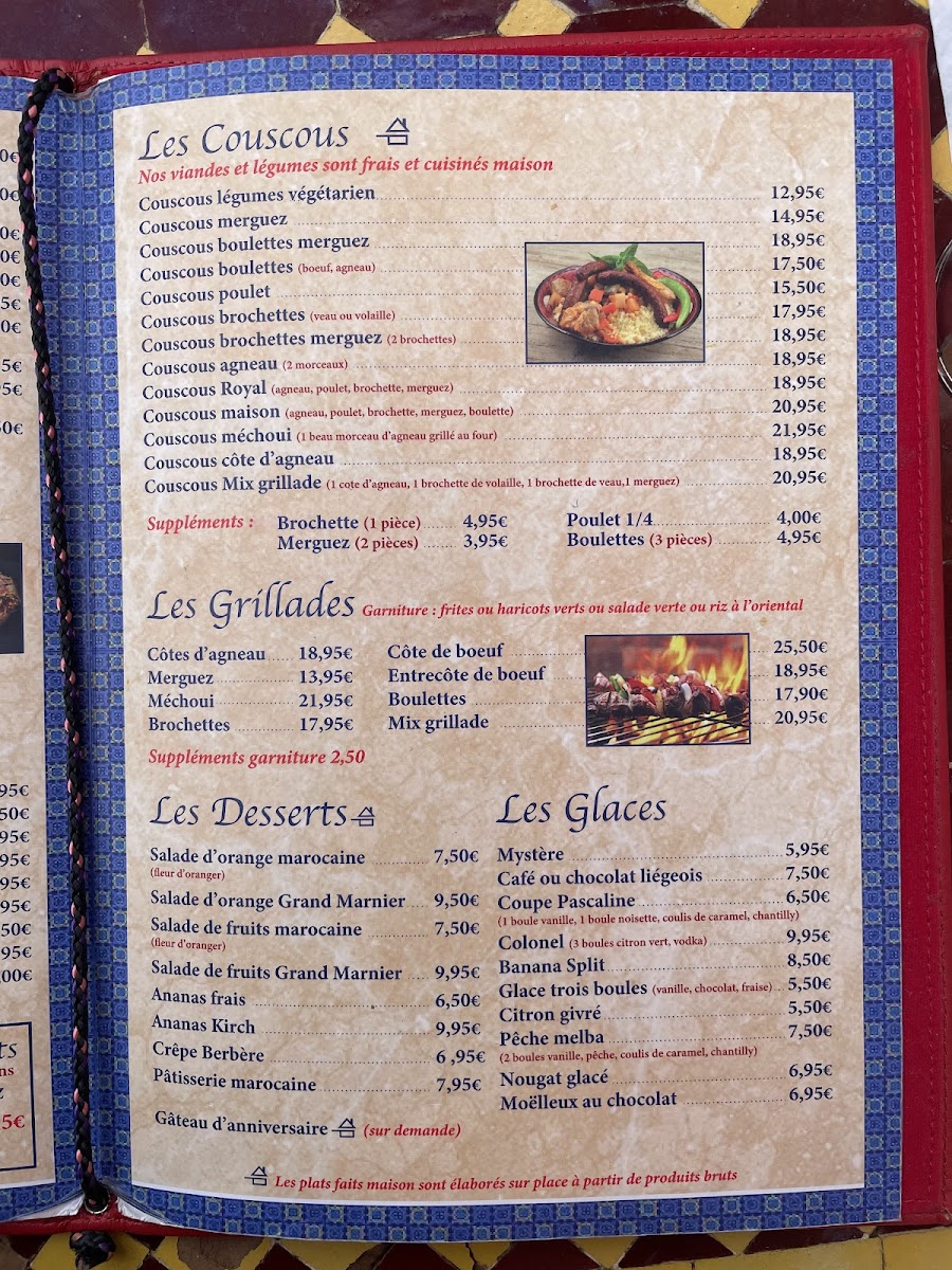 Menu Les Dunes D'or Couscous-7